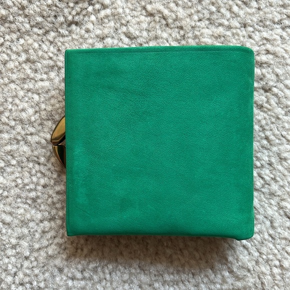 NWOT Vintage Tilley Genuine Hide Suede Wallet Mini Purse in Emerald Green - Picture 5 of 17
